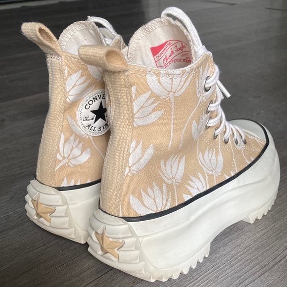 Converse Women’s Platform Canvas Run Star Hike Summer Spirit Floral High-Tops - Picture 8 of 15